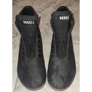 NOBULL High Top Trainer Black Camo SuperFabric Gum Sole Mens 7 Womens 8.5